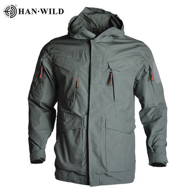 Van het het Spoorleger van Han Wild Oversized Denim Jacket M65 Groen de Bommenwerpersjasje