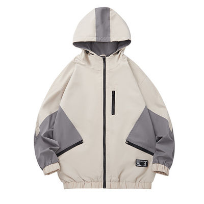 De losse Gewone Mensen Met een kap van Grey Jacket Waterproof Windbreaker For van de Vlekjeugd