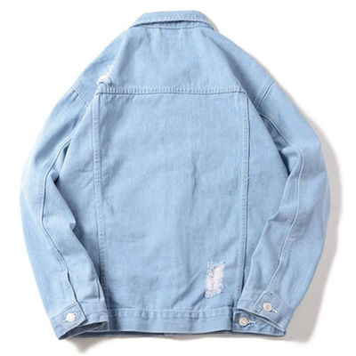 Polyester van het Katoenen van de Jasjesstreetwear Borduurwerkdenim het Toevallige Berijdende Jasje