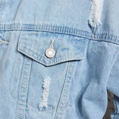Polyester van het Katoenen van de Jasjesstreetwear Borduurwerkdenim het Toevallige Berijdende Jasje
