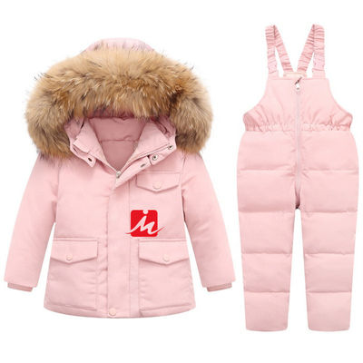 Overall Jumpsuit van Duck Down Coat Outerwear Children van het polyester de Lichtgewicht Benedenjasje Witte