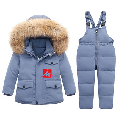 Overall Jumpsuit van Duck Down Coat Outerwear Children van het polyester de Lichtgewicht Benedenjasje Witte