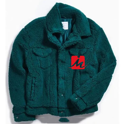 de winter 2 in eigen zak steekt de borst shearling de vrachtwagenchauffeurjasje van vachtsherpa voor mensen